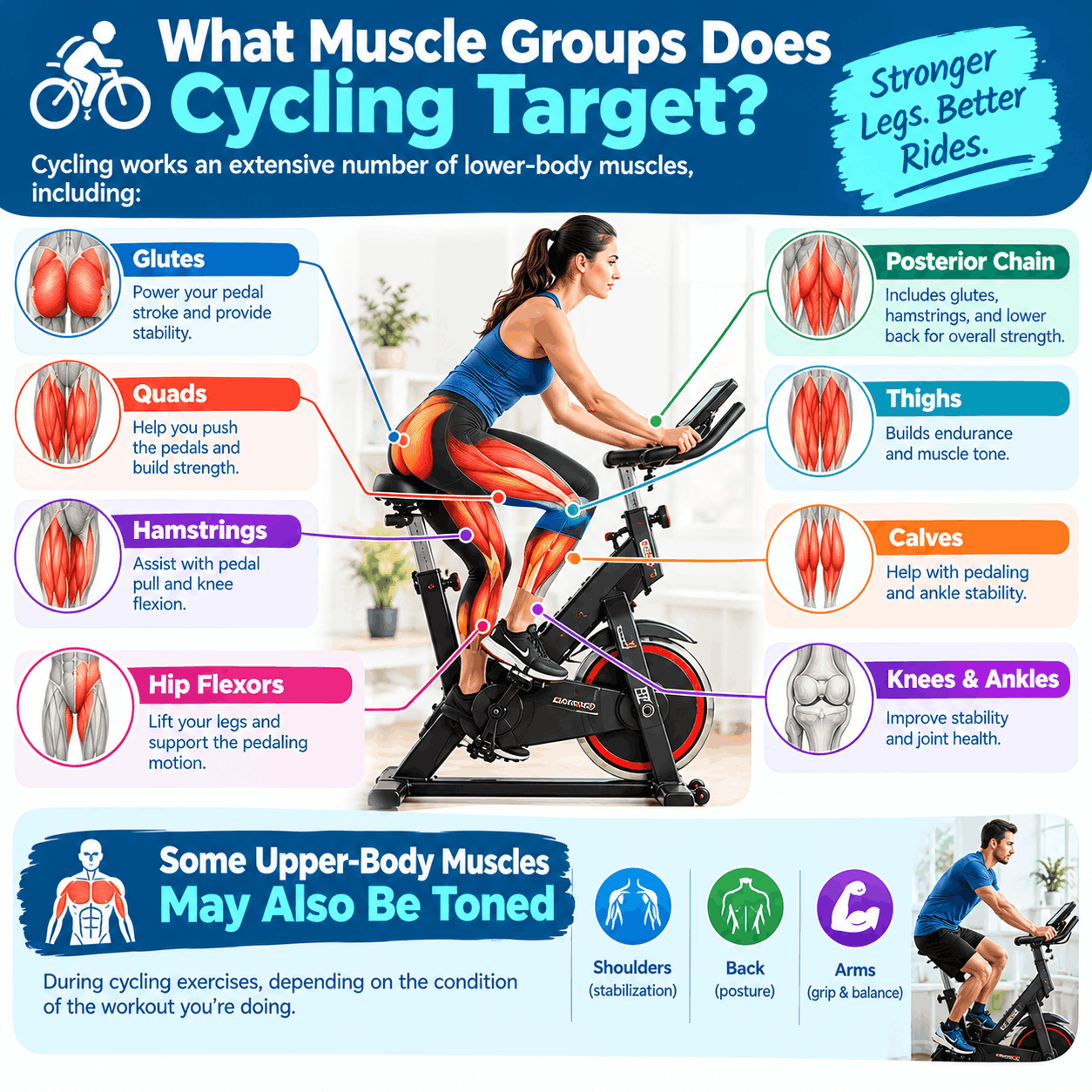 What Muscle Groups Does Cycling Target?/Can Biking Build Leg Muscles
