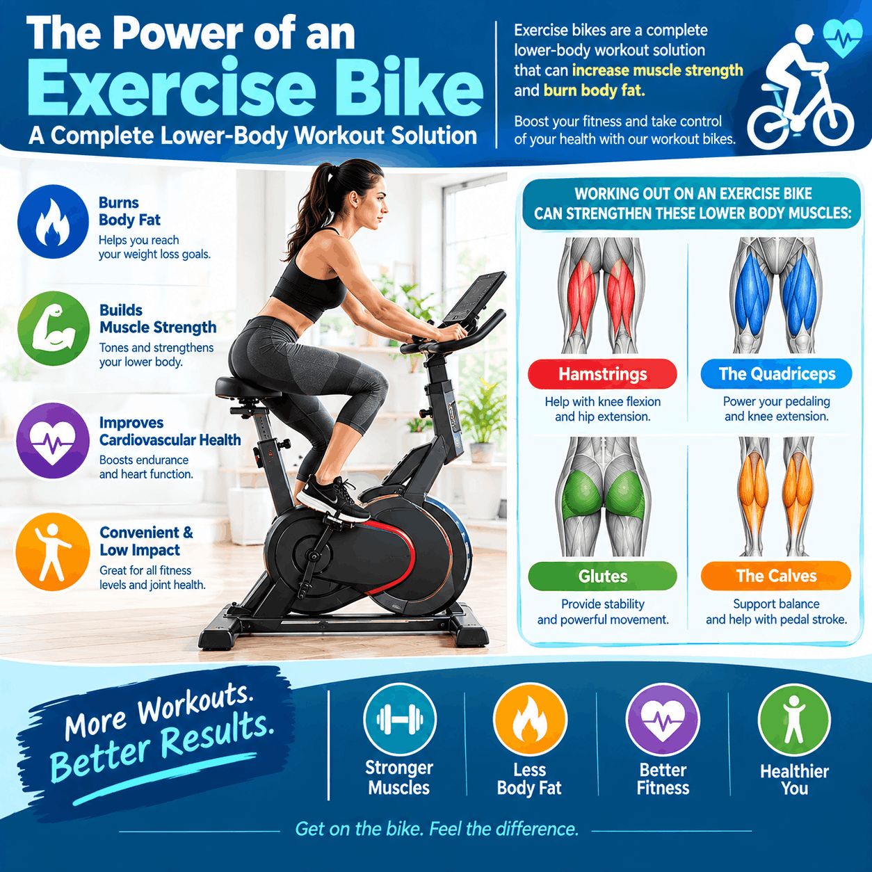 what muscles does stationary bike work