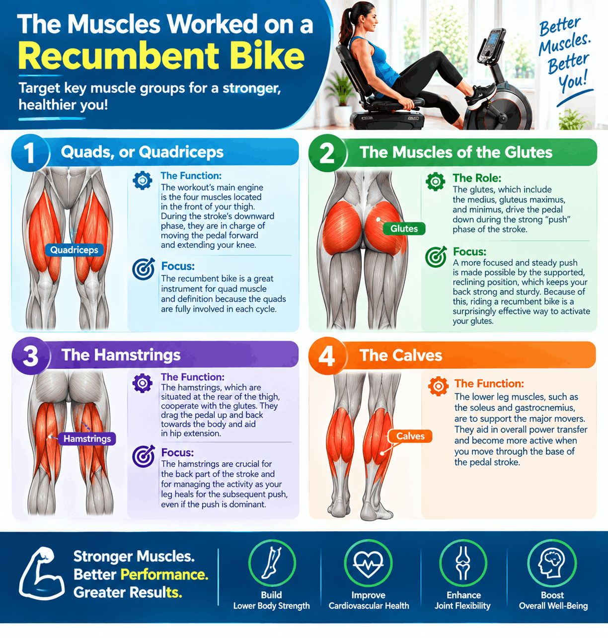 What Muscles Does the Recumbent Bike Work